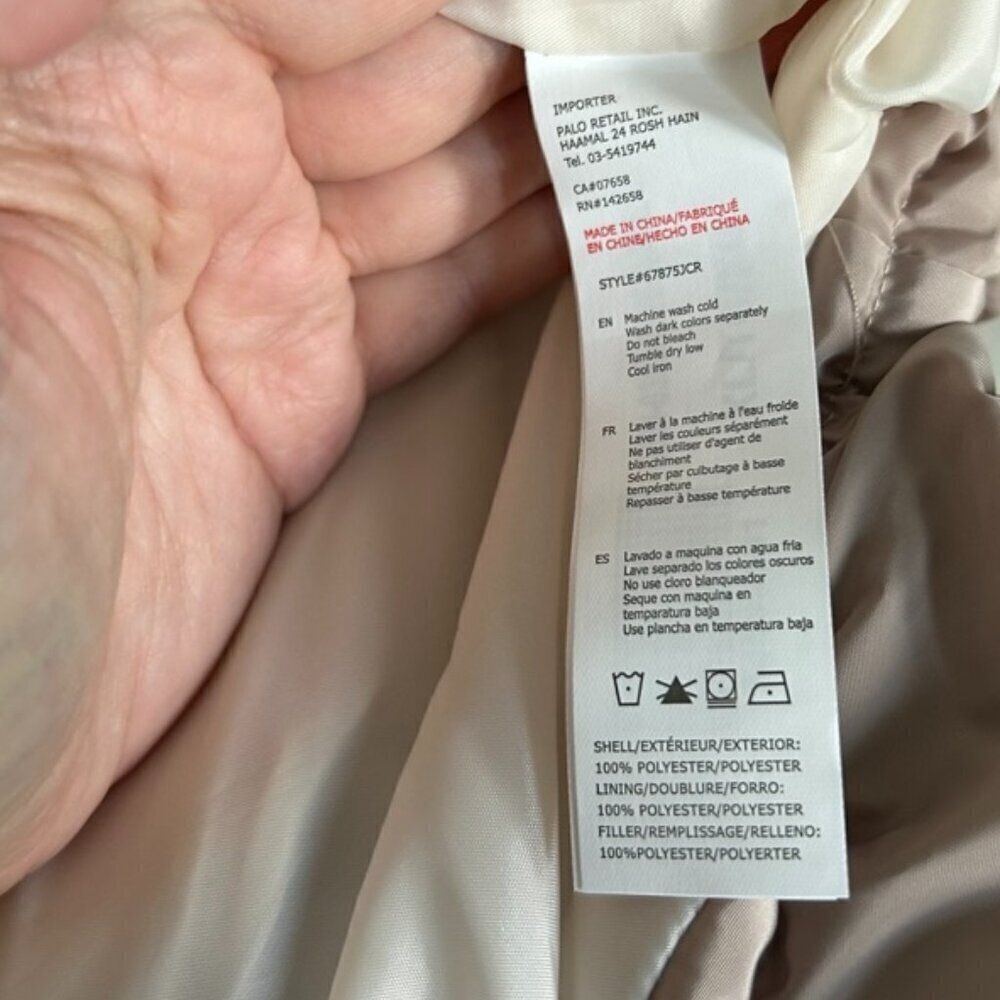 STREETWEAR SOCIETY Neutral Beige Puffer Vest US XL - Picture 6 of 6